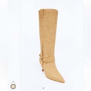 Fashion Nova Tan Heeled Boots